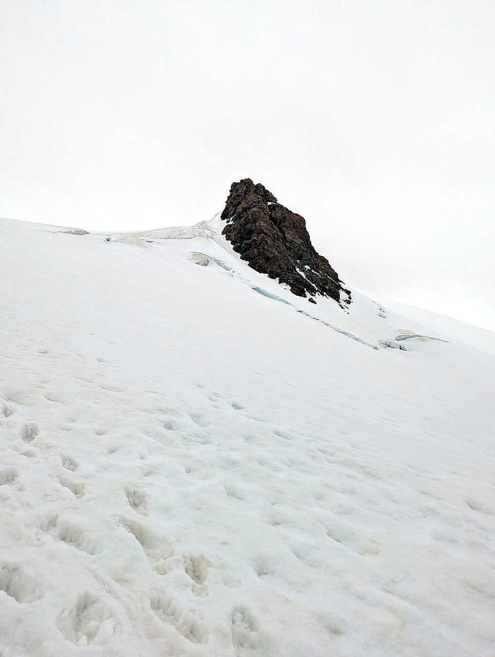 View from Monte Rosa during descent